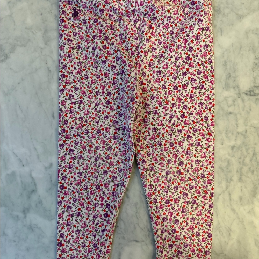 Ralph Lauren Floral Leggings in Purple and Red